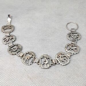 Elegant Sterling Silver Kokopelli Bracelet